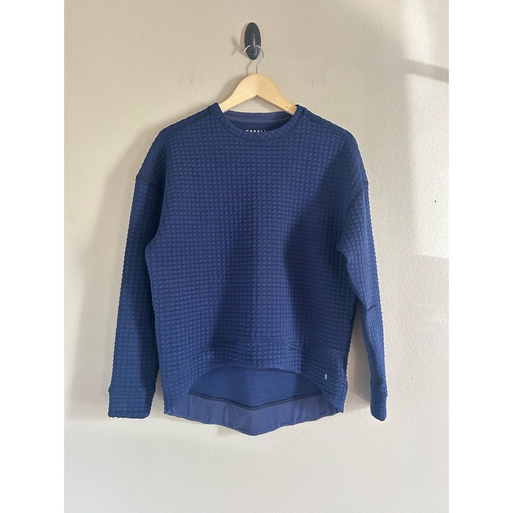 Nobull Sweatshirt Women's Small Navy Power Air Quilted Textured No Bull Outdoor